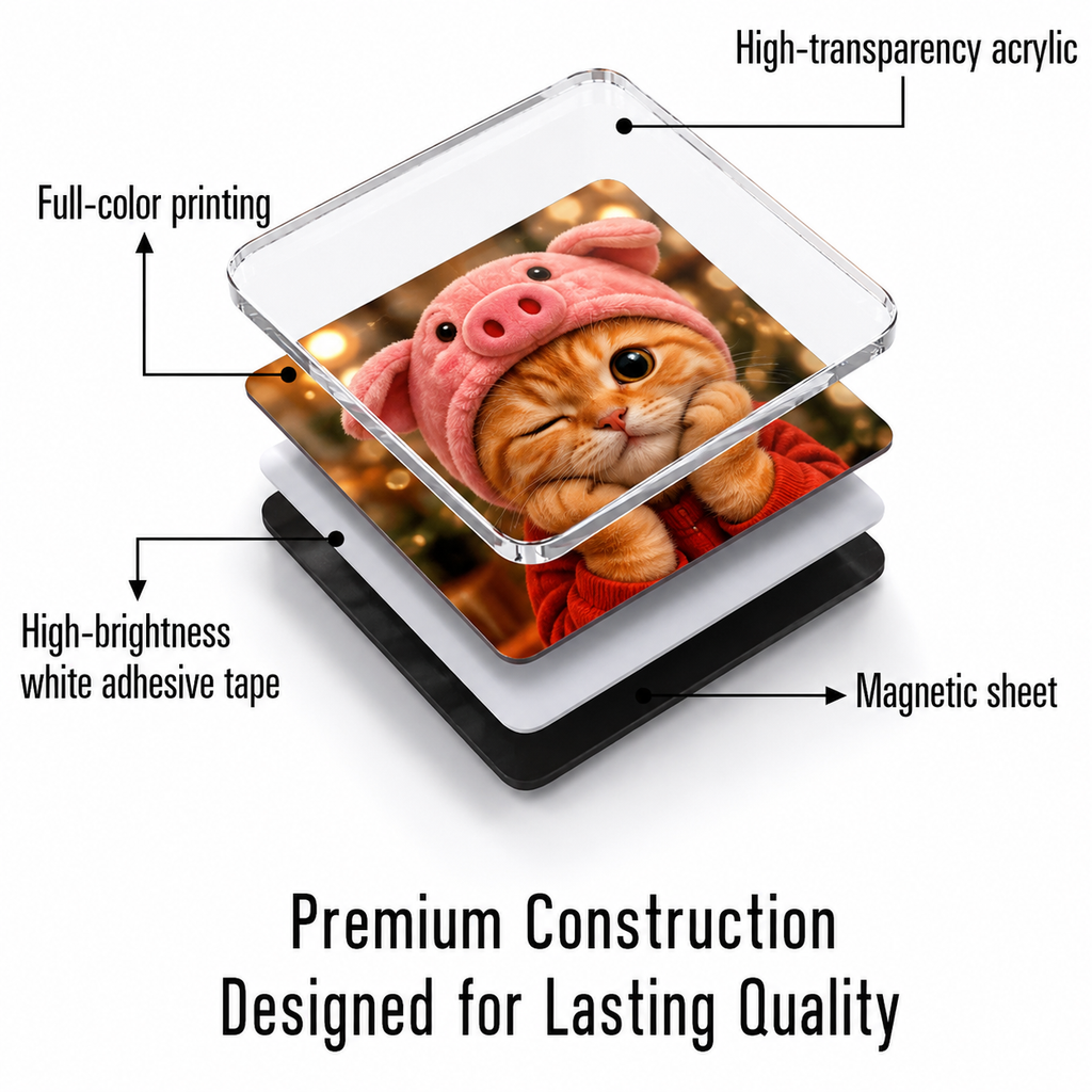Porky Acrylic Fridge Magnet