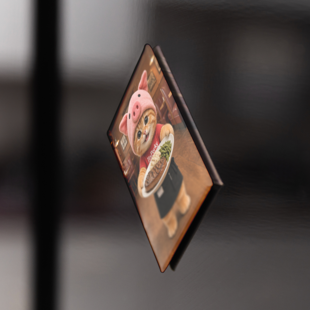 Porky_Signature_Rectangle_Fridge_Magnet_RectangleButtonMagnet_V_BlackFridge_Mockup.png_16058326