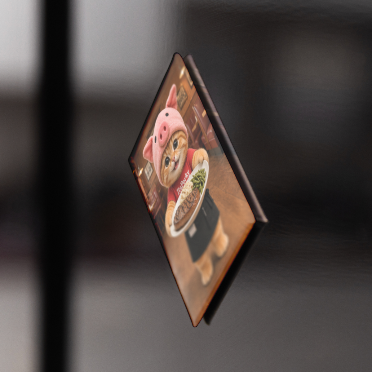 Porky_Signature_Rectangle_Fridge_Magnet_RectangleButtonMagnet_V_BlackFridge_Mockup.png_16058326