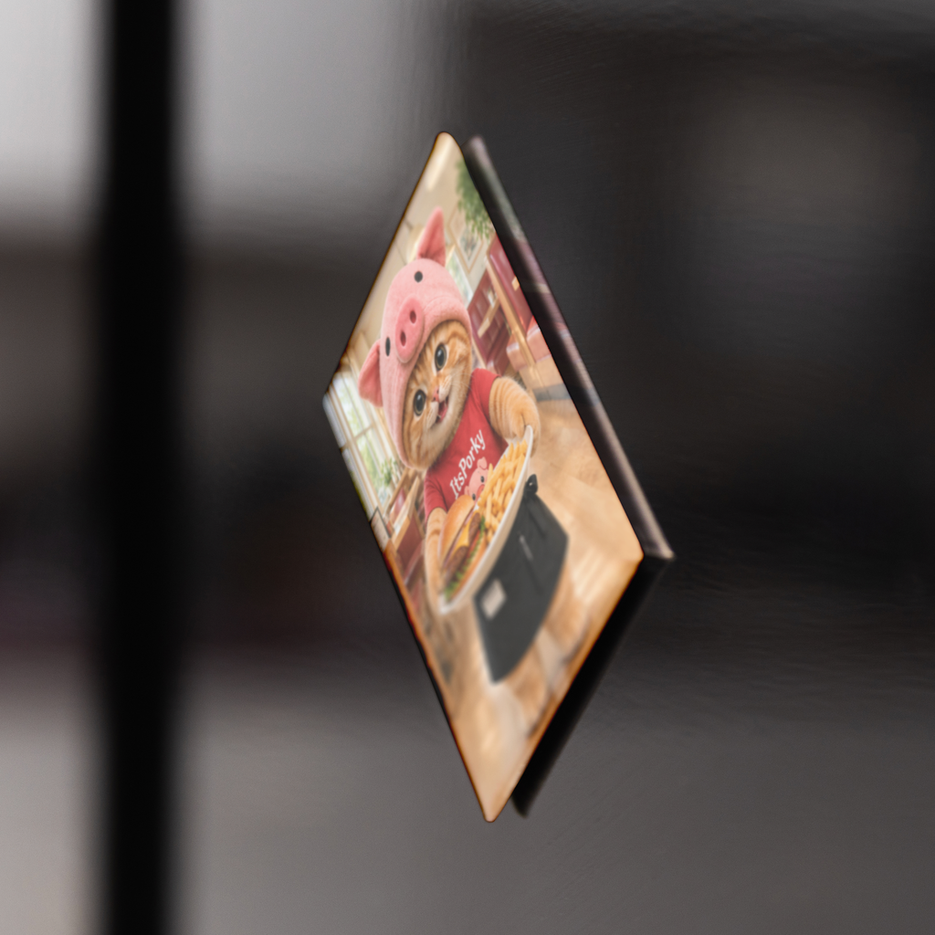 Porky_Signature_Rectangle_Fridge_Magnet_RectangleButtonMagnet_V_BlackFridge_Mockup.png_16058319