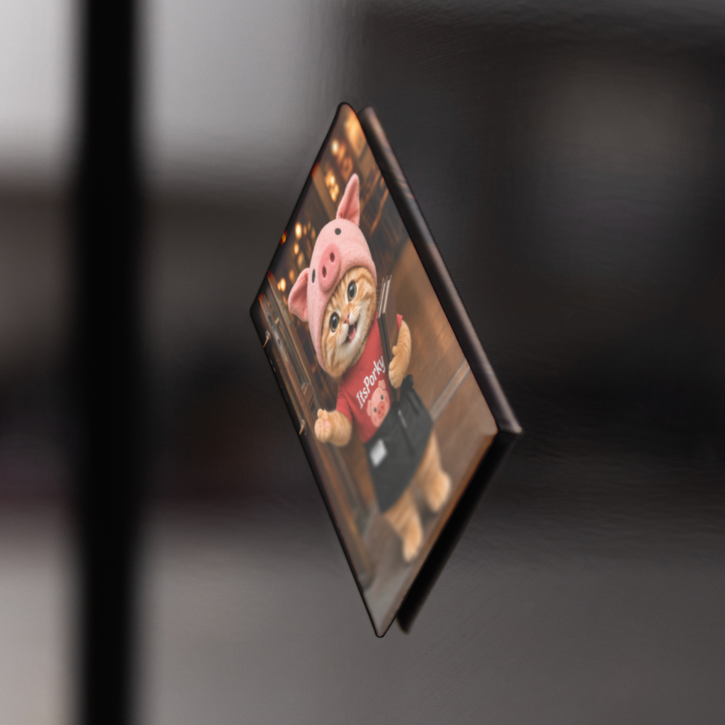 Porky_Signature_Rectangle_Fridge_Magnet_RectangleButtonMagnet_V_BlackFridge_Mockup.png_16058210