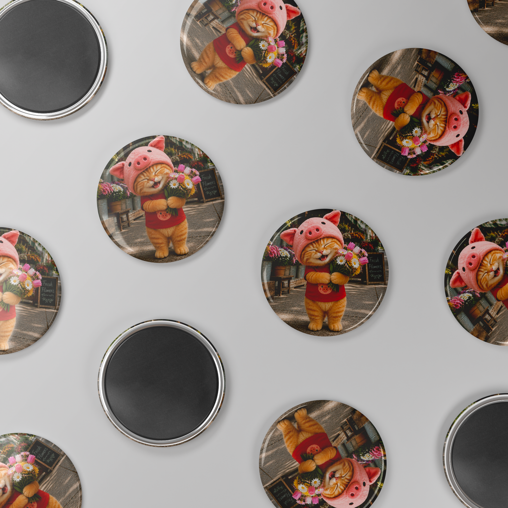 Porky_Signature_Round_Fridge_Magnet_RoundButtonMagnet_Scatter_Mockup.png_16052470