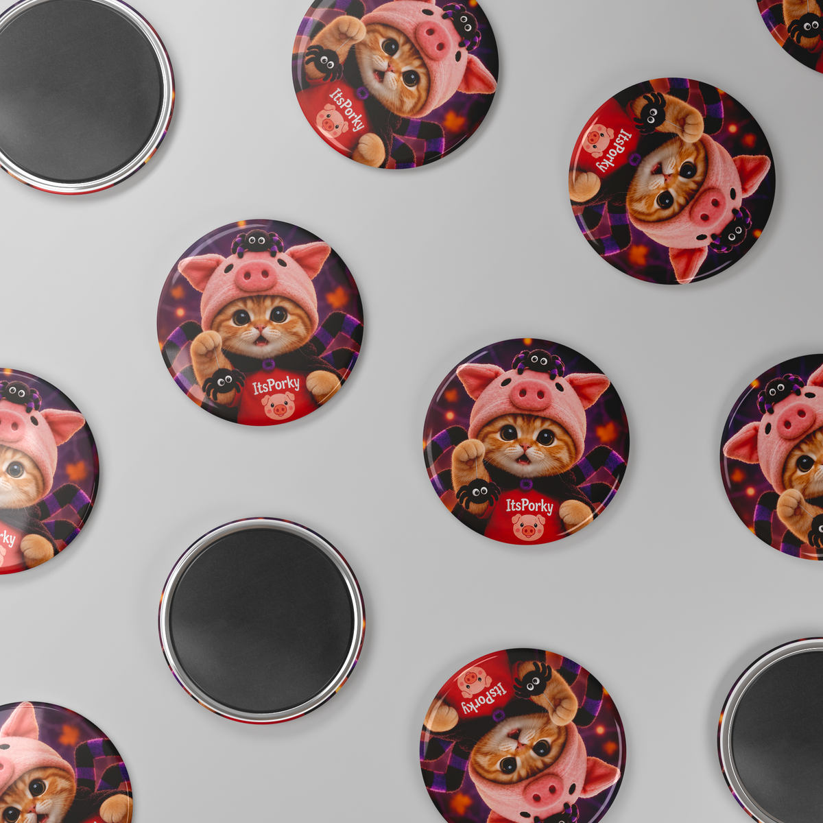 Porky__Friends_Halloween_Round_Fridge_M_RoundButtonMagnet_Scatter_Mockup.png_16127745