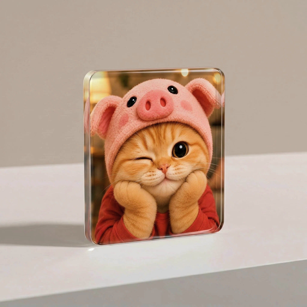 Porky Acrylic Fridge Magnet