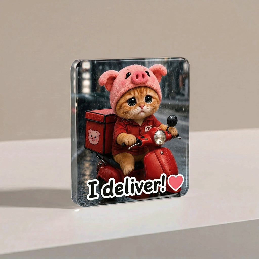 Porky Acrylic Fridge Magnet