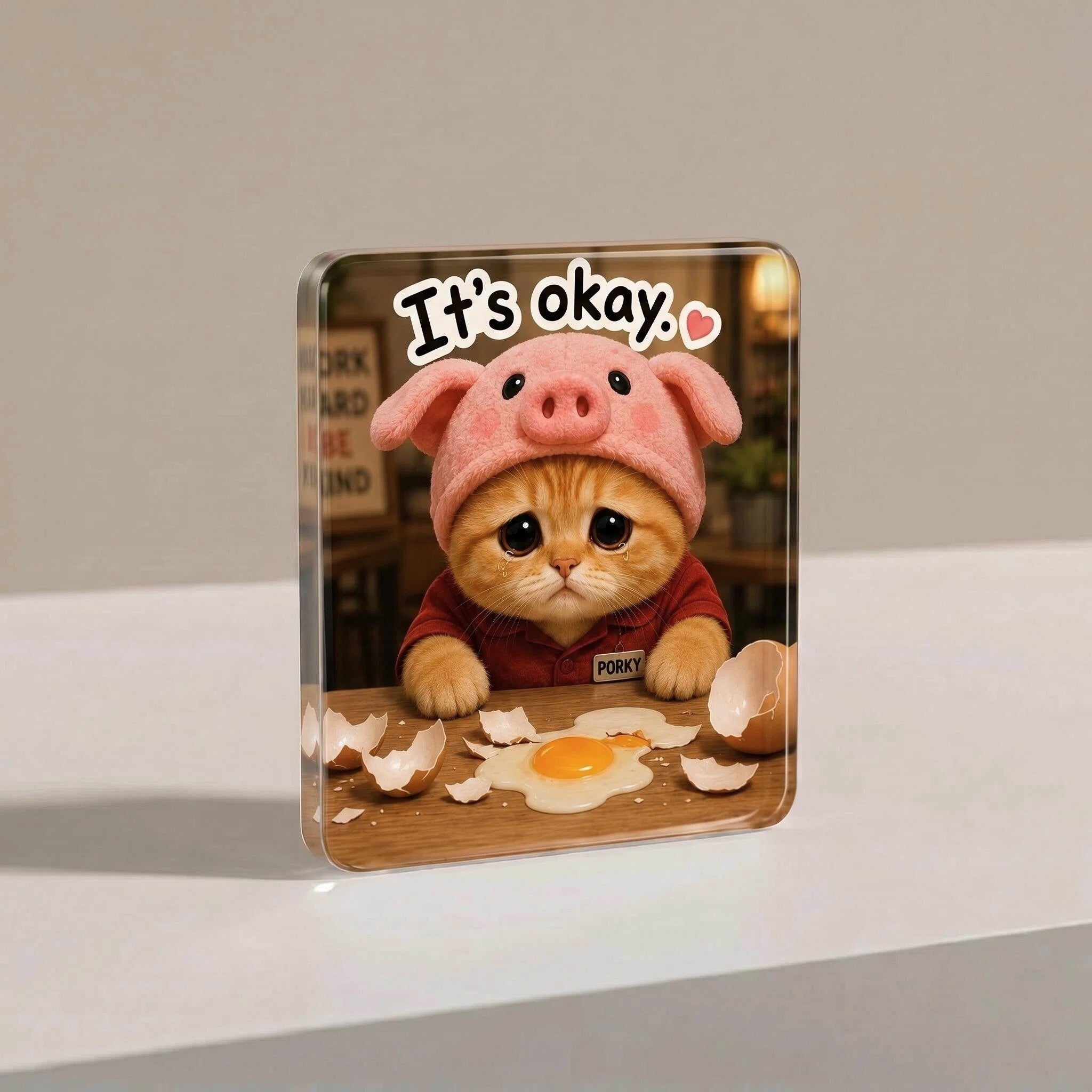 Porky Acrylic Fridge Magnet