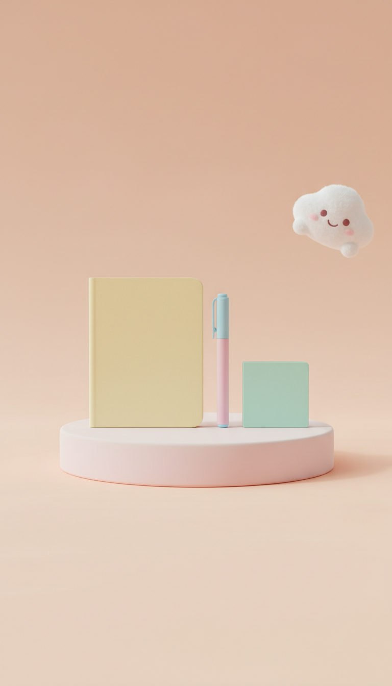Lemon Cream Pastel Stationery Set